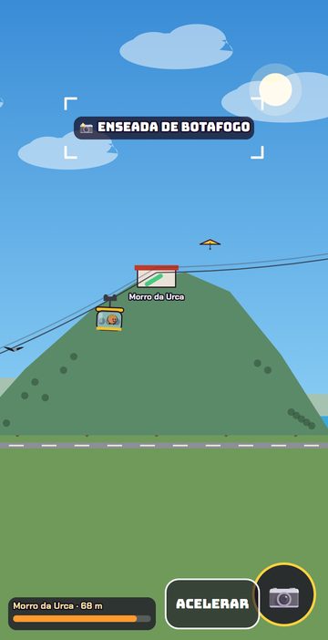 Bondinho subindo para o Morro da Urca